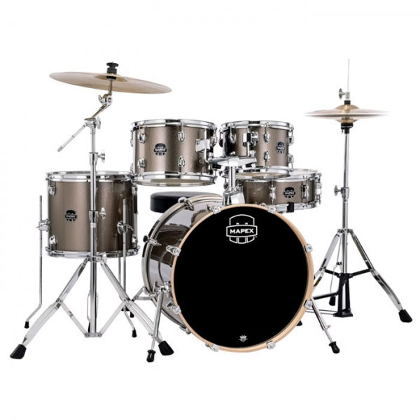 MAPEX VENUS 5-PCS ACOUSTIC DRUM KIT VE5294FTVX WITH HARDWARE & THRONE - COPPER METALLIC