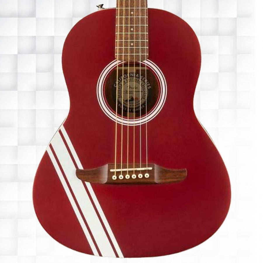 Fender FSR Sonoran Mini Walnut Fingerboard W/Competition Stripes Acoustic Guitar - Candy Apple Red