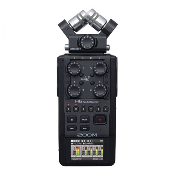 Zoom H6 All Black Portable Handy Recorder