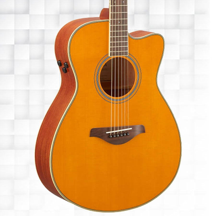 Yamaha FSC-TA TransAcoustic Cutaway Guitar - Vintage Tint