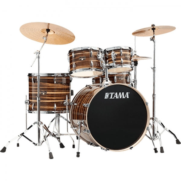 TAMA-IMPERIALSTAR-IP52H6W-CTW-5-PIECES-ACOUSTIC-DRUM-KIT-COFFEE TEAK WRAP