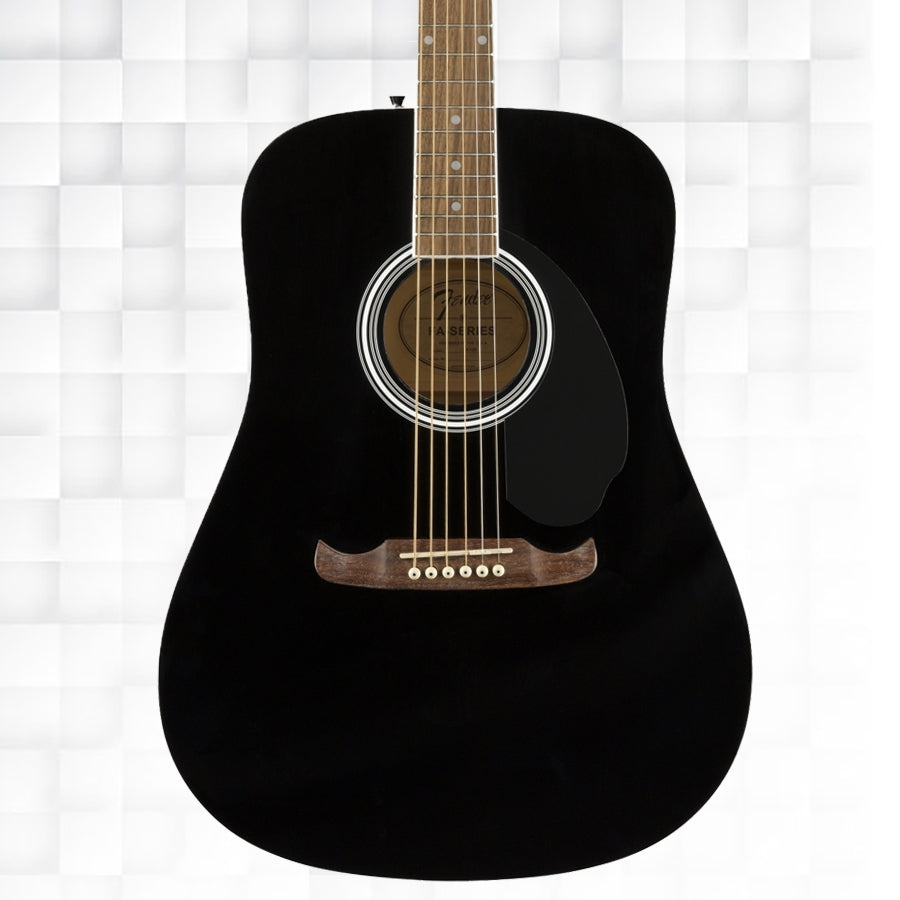 Fender FA-125 Dreadnought, Walnut Fingerboard Acoustic Guitar With Gig Bag - Black 0971210706