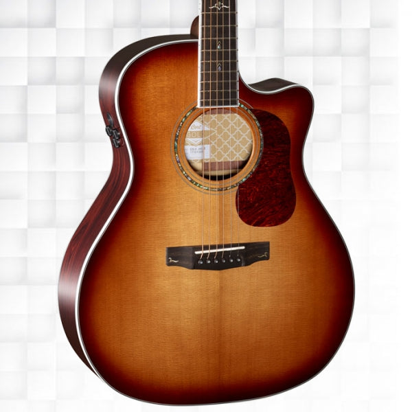 CORT GOLD-A8 GOLD SERIES ELECTRO-ACOUSTIC GUITAR WITH DELUXE SOFT-SIDE CASE - LIGHT BURST