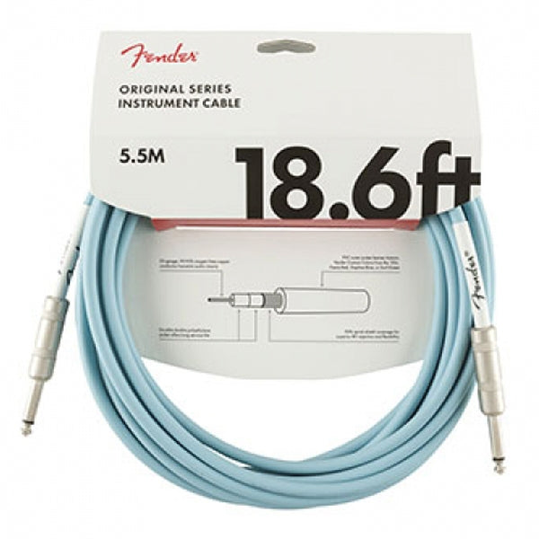 FENDER ORIGINAL SERIES INSTRUMENT CABLE 18.6FT DAPHNE BLUE