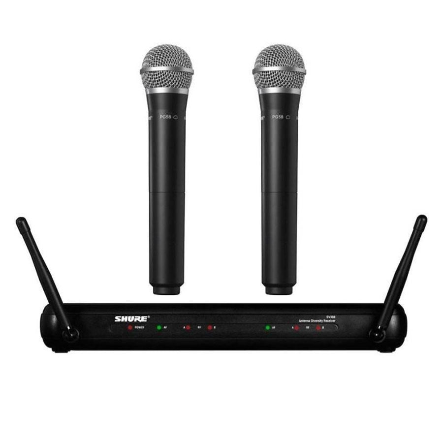 Shure SVX288IN/PG58 Dual Hand-Held Vocal Wireless Microphone System