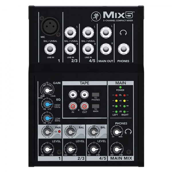 Mackie Mix 5 Five Channel Compact Mixer