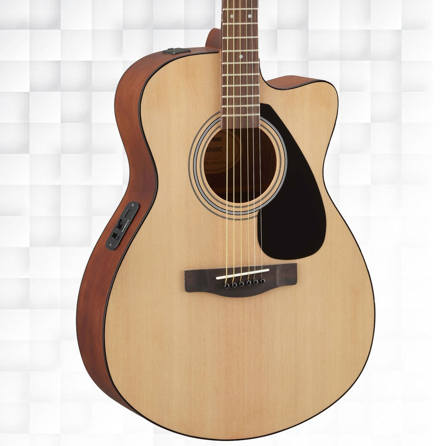 YAMAHA FSX80C (NATURAL) CONCERT BODY CUTAWAY ACOUSTIC-ELECTRIC GUITAR