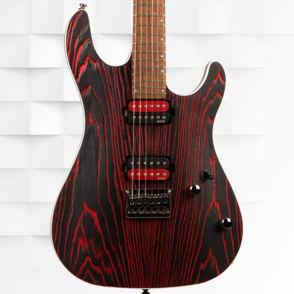 Cort KX300 Etched KS Series Electric Guitar With Bag - Etched Black Red