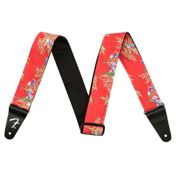 FENDER HAWAIIAN GUITAR STRAP (0990719009) RED FLORAL